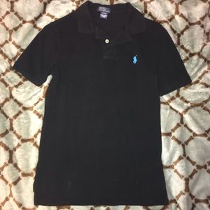 black collared shirt